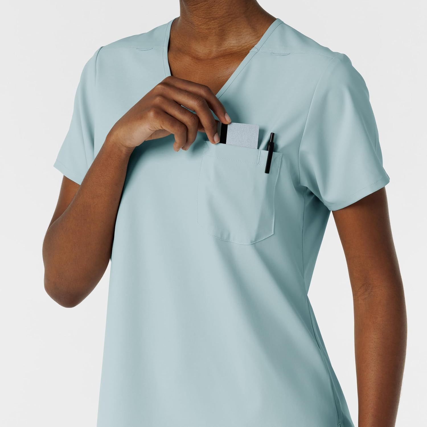 Wink Boundless Women’s Tuck-in Scrub Top(Sky Blue)