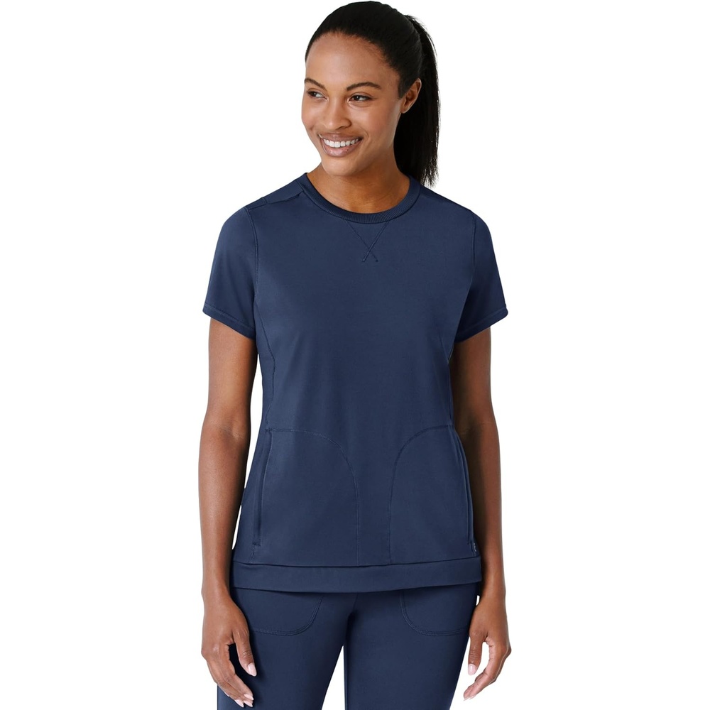 Wink Renew Women’s Flex-n-Reach Crew Neck Scrub Top(Navy)