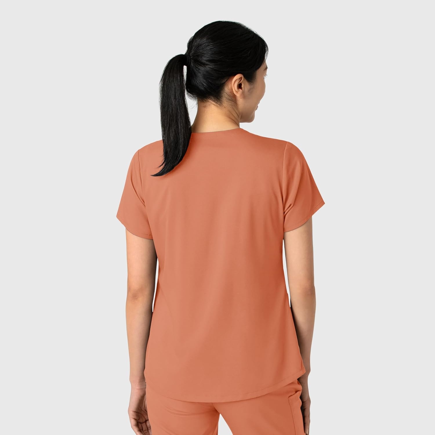 Wink Boundless Women’s 2-Pocket V-Neck Scrub Top(Terracotta)