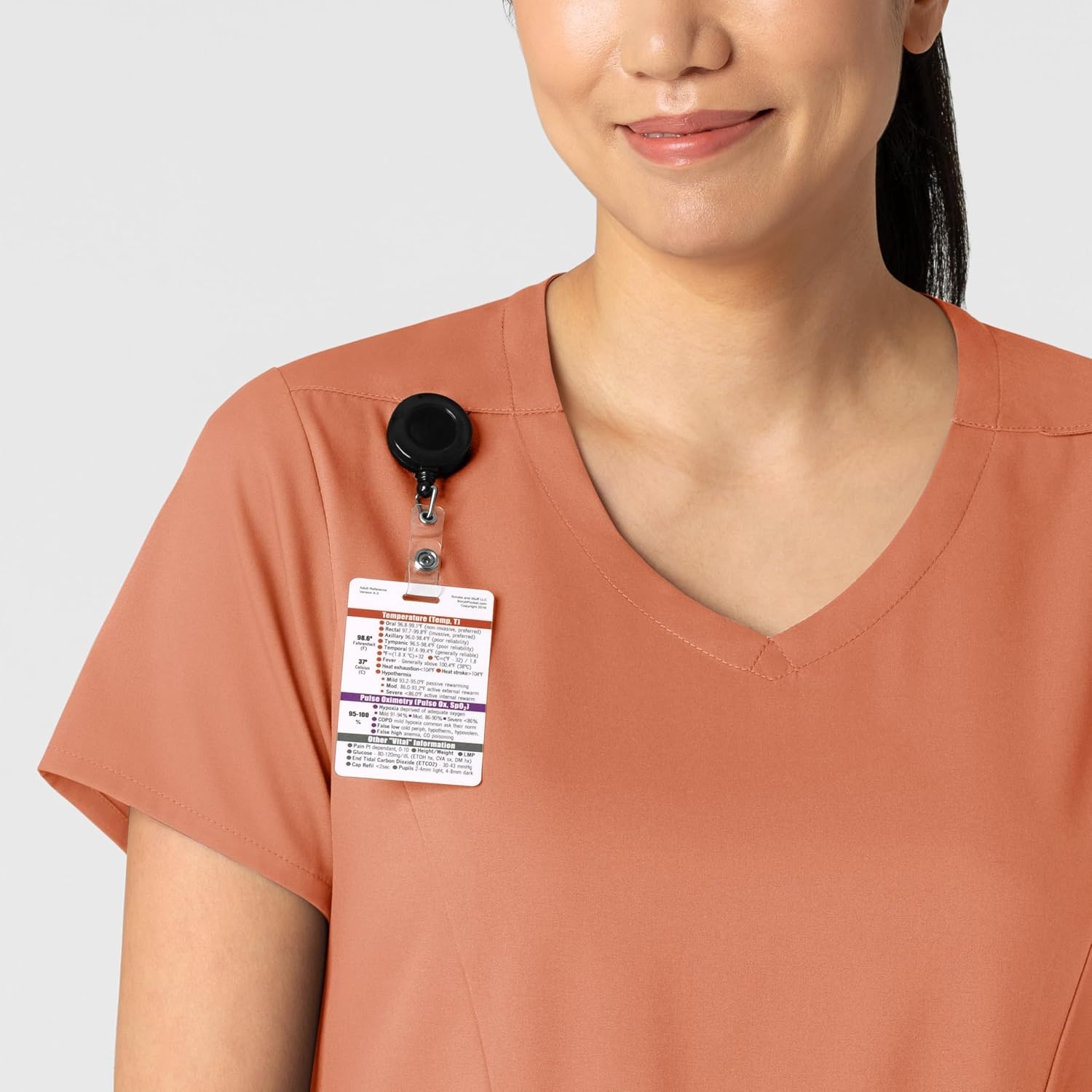 Wink Boundless Women’s 2-Pocket V-Neck Scrub Top(Terracotta)
