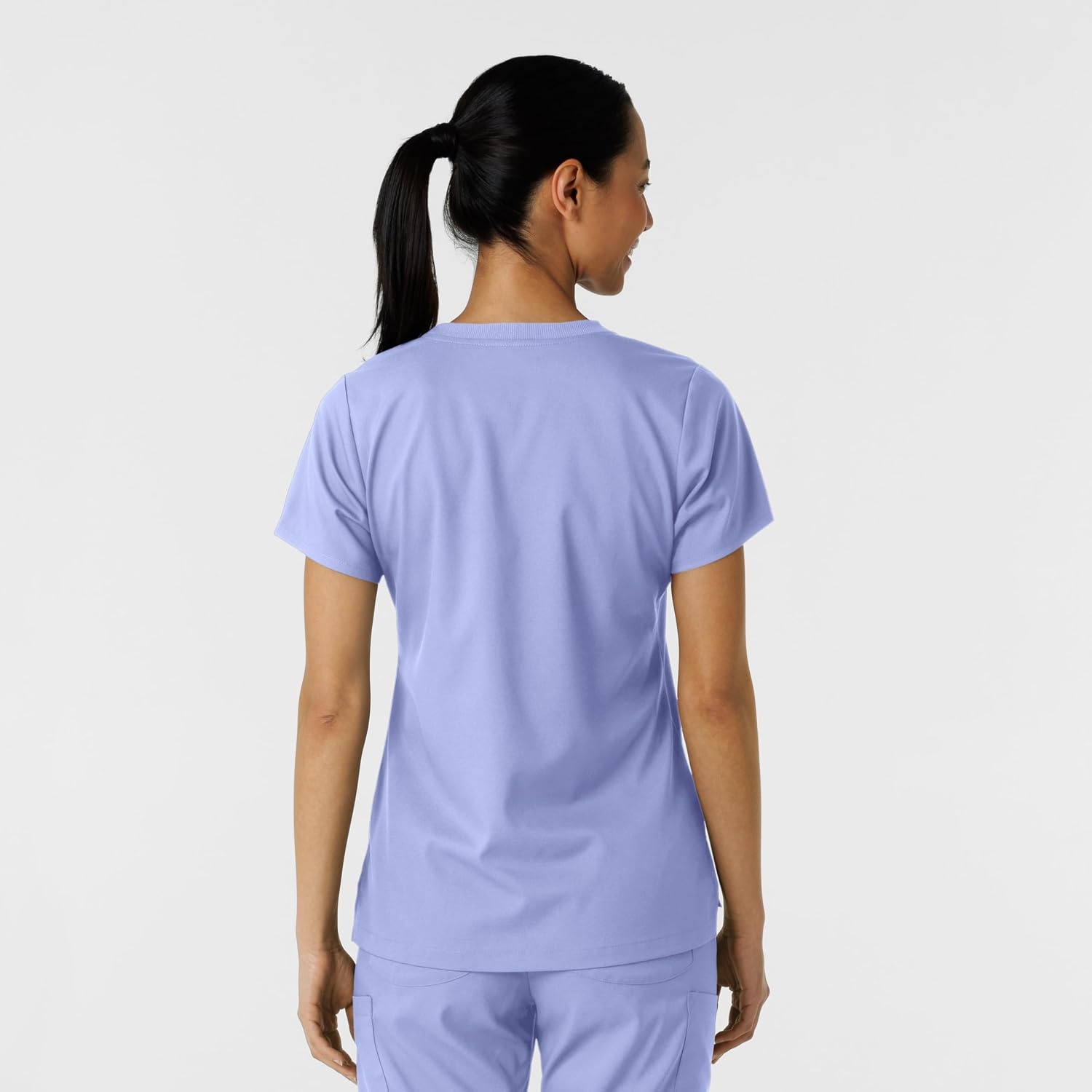 Wink Scrubs for Women, Boundless, Classic Tee with 1 Pocket(Ceil Blue)