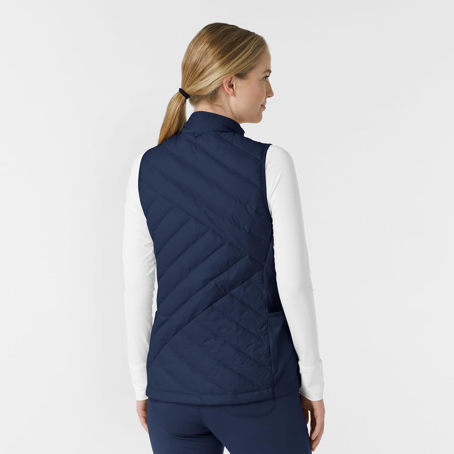 WINK Layers Women’s Quilted Scrub Vest(Navy)