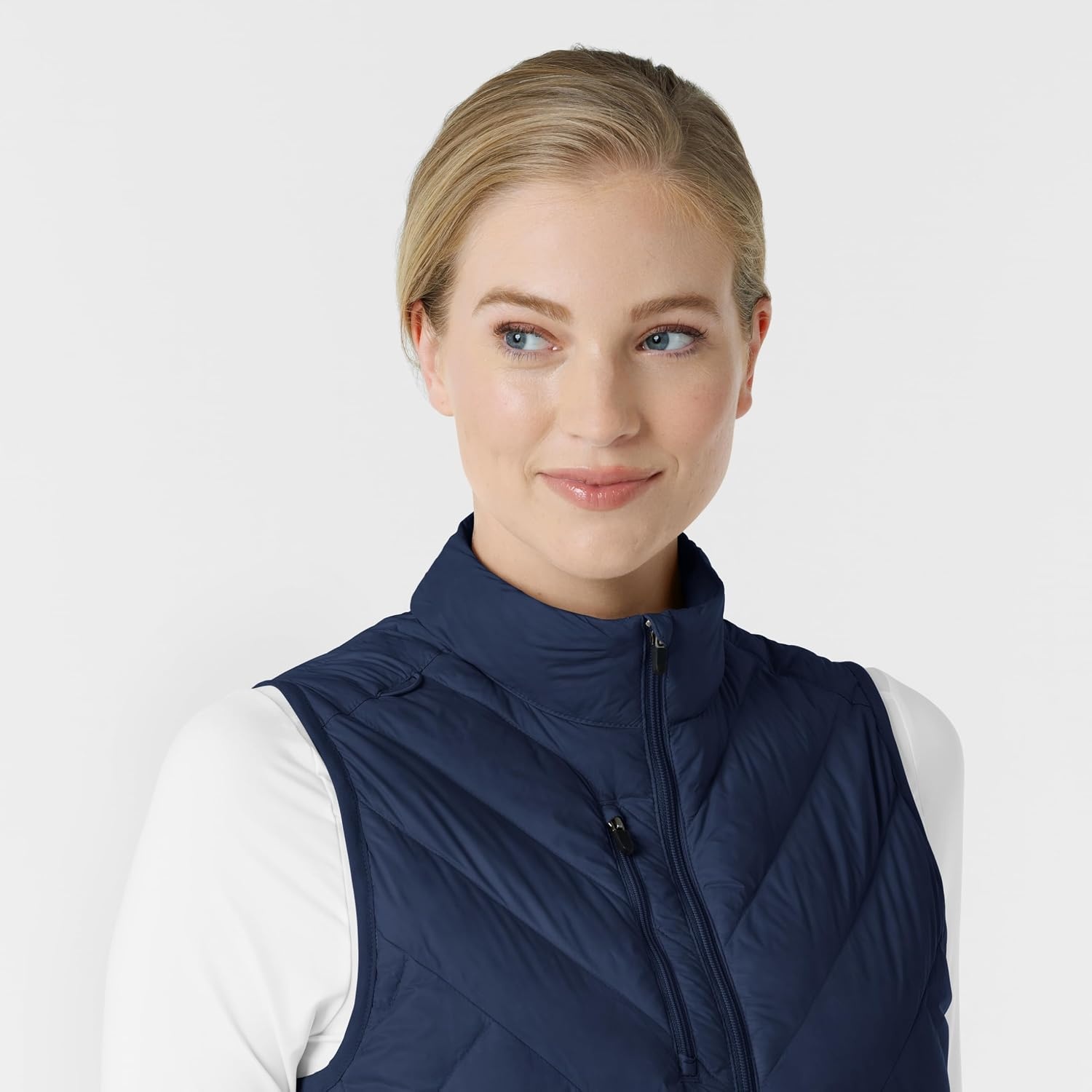 WINK Layers Women’s Quilted Scrub Vest(Navy)