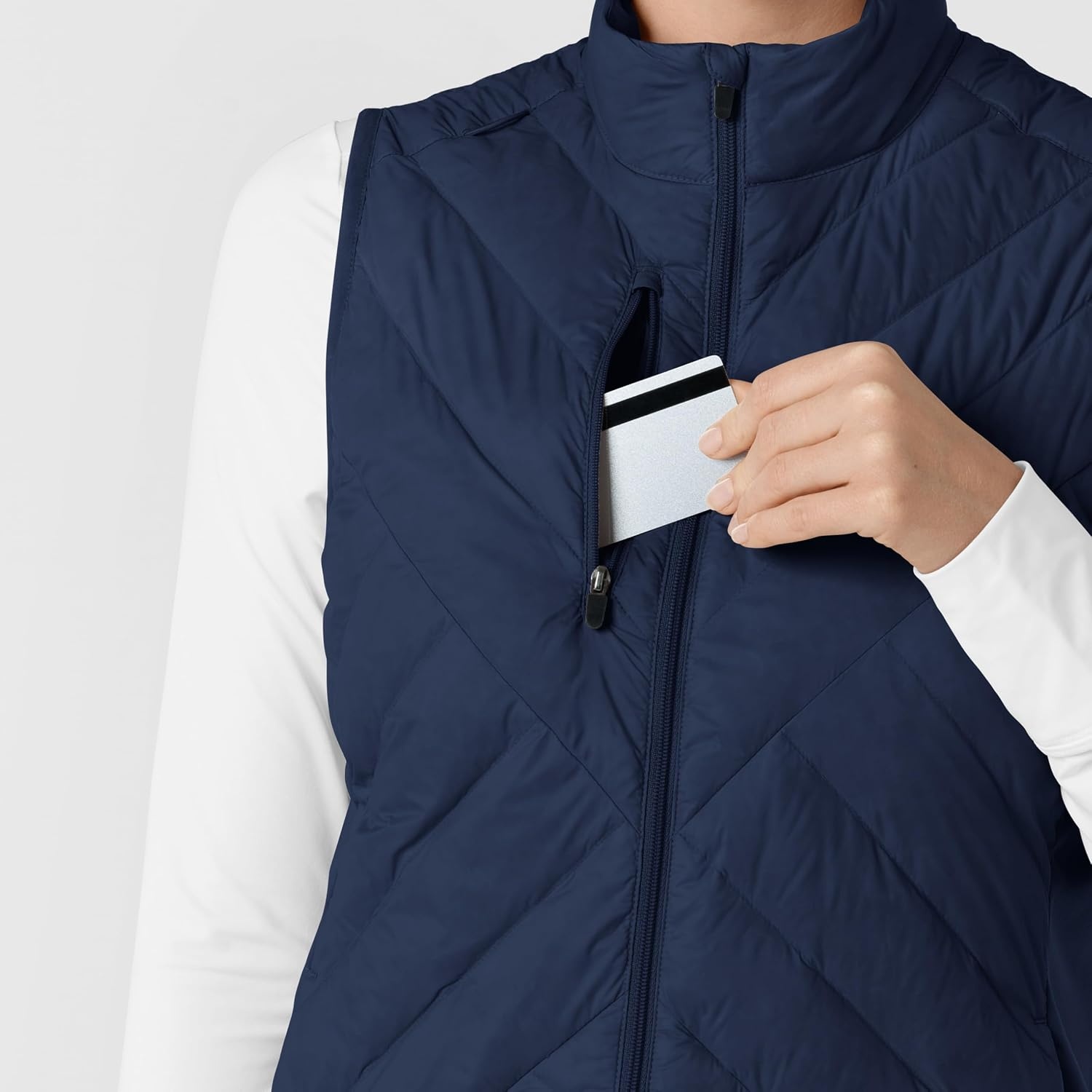 WINK Layers Women’s Quilted Scrub Vest(Navy)