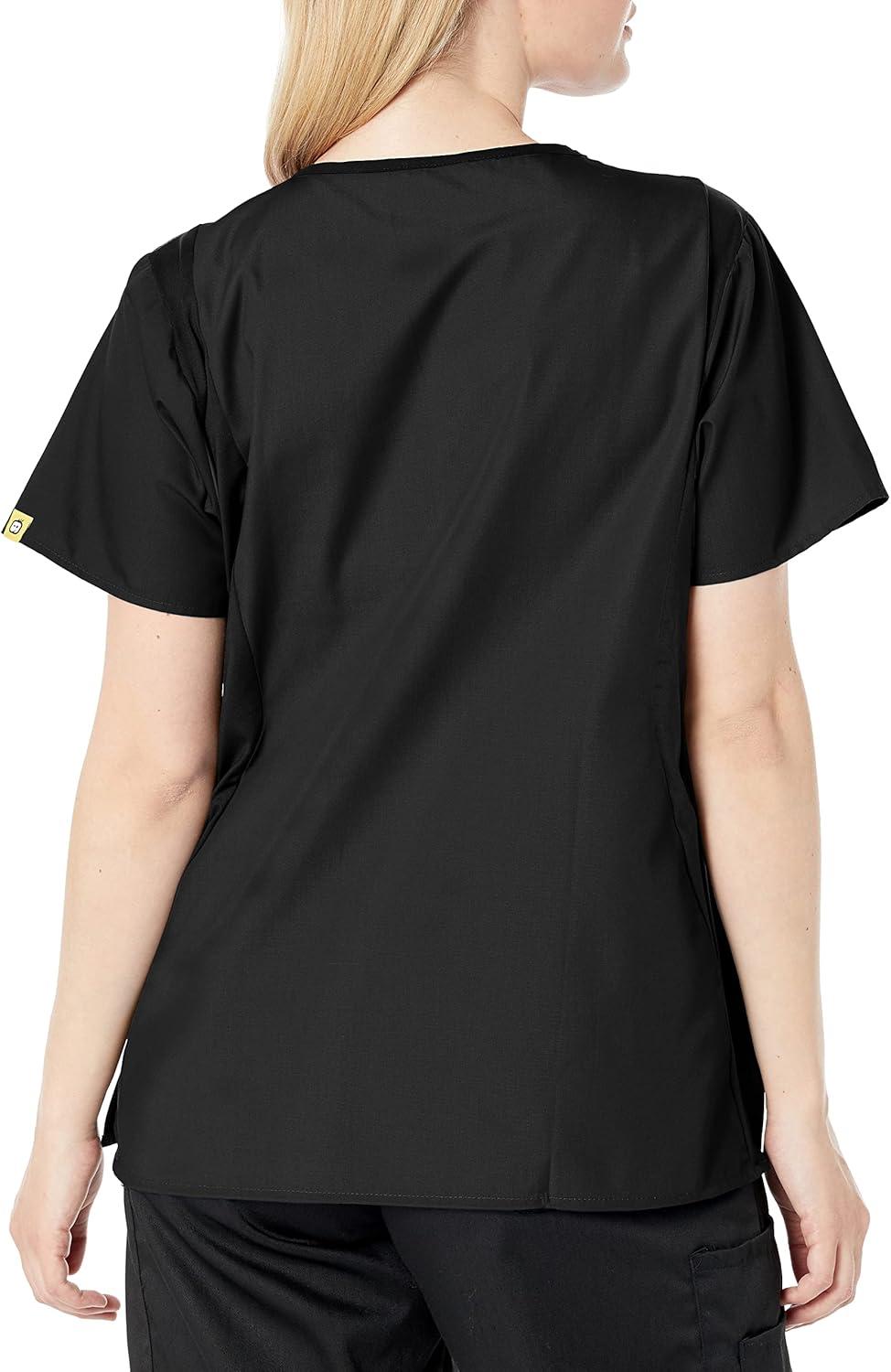 WonderWink Women’s Origins Lima Women’s Scrub Top(Black)