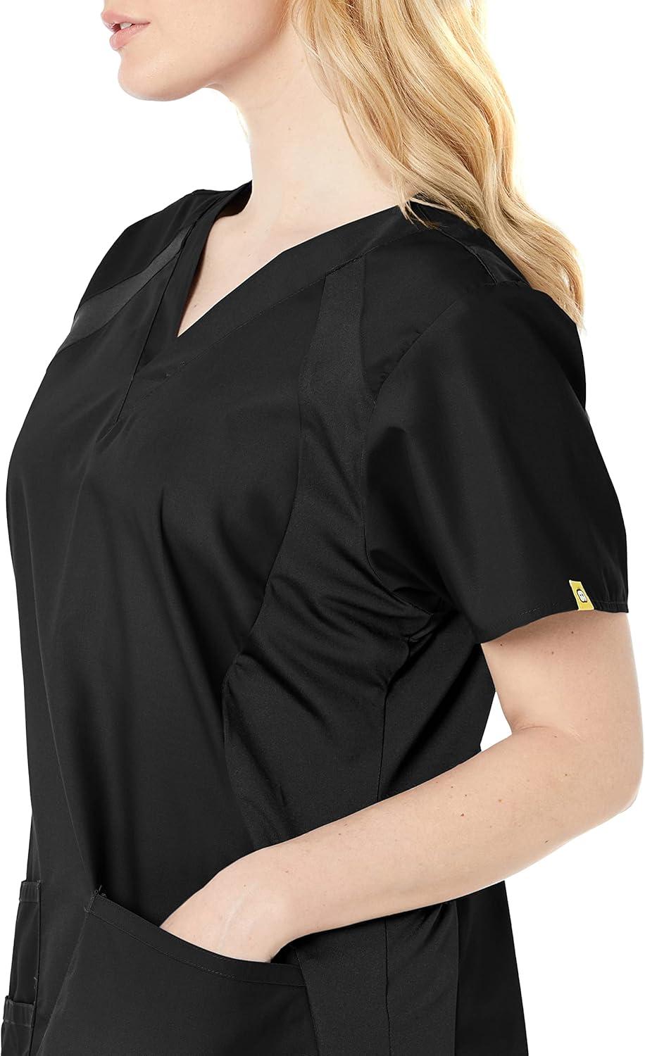 WonderWink Women’s Origins Lima Women’s Scrub Top(Black)