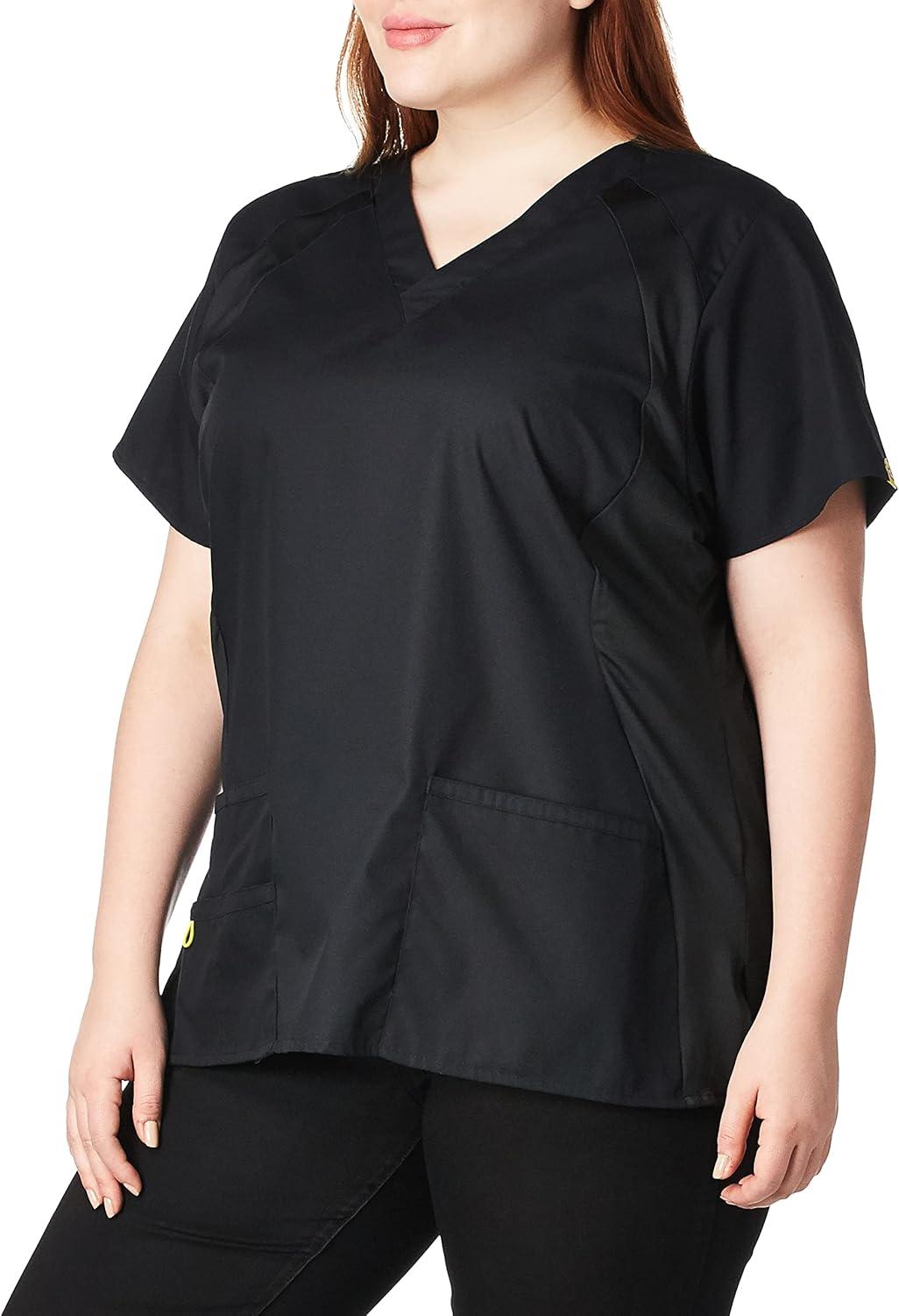 WonderWink Women’s Origins Lima Women’s Scrub Top(Black)