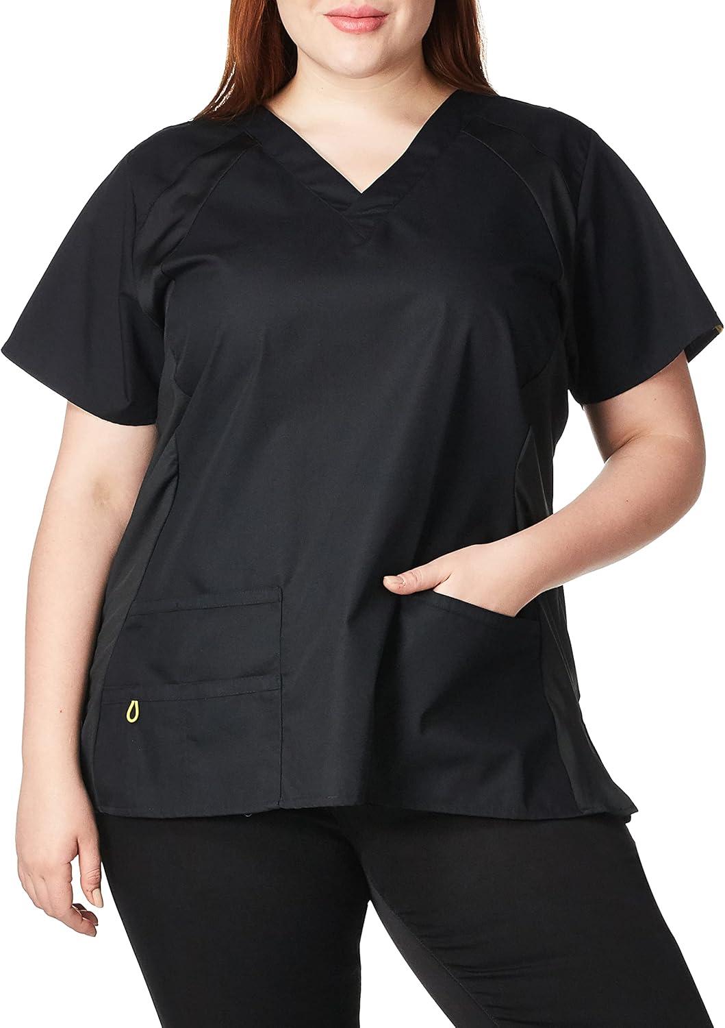 WonderWink Women’s Origins Lima Women’s Scrub Top(Black)