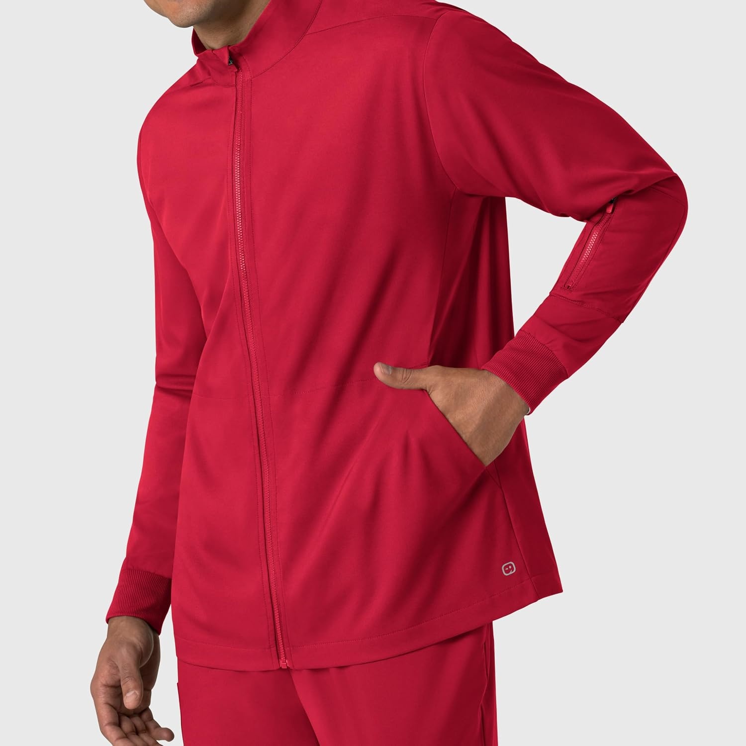 WINK Boundless Men’s Warm Up Scrub Jacket(Red)