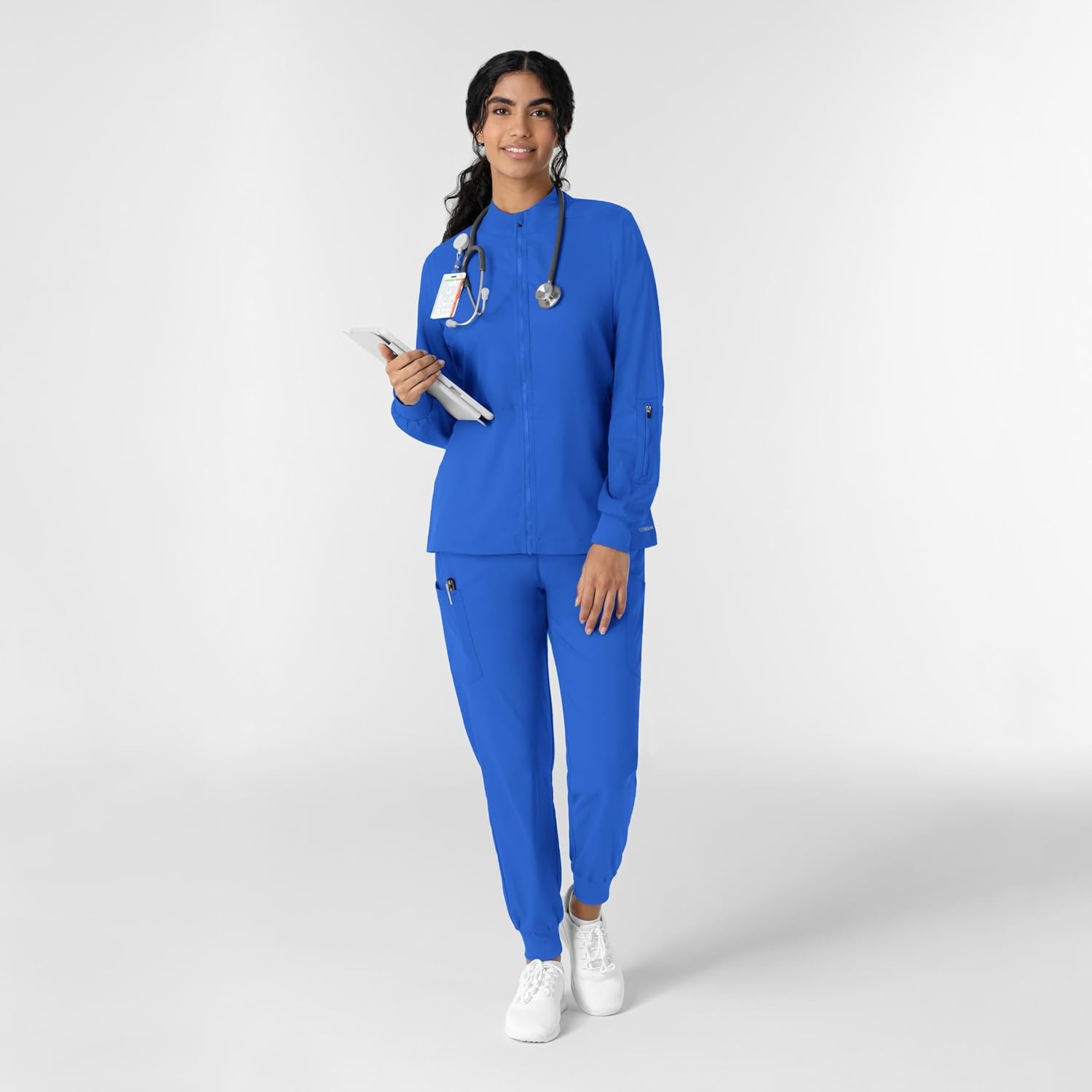 WINK Boundless Women’s Warm Up Scrub Jacket(Royal)