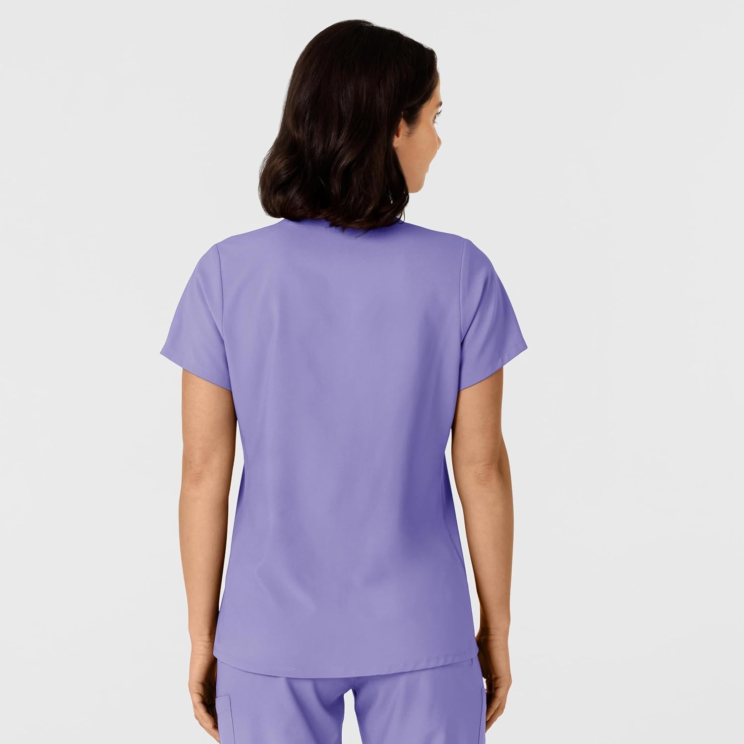 WINK Women’s Women’s Flex-n-reach Side Panel V-neck Scrub Top(Iris Purple)