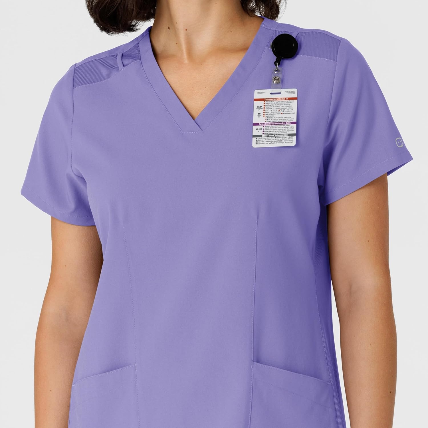 WINK Women’s Women’s Flex-n-reach Side Panel V-neck Scrub Top(Iris Purple)