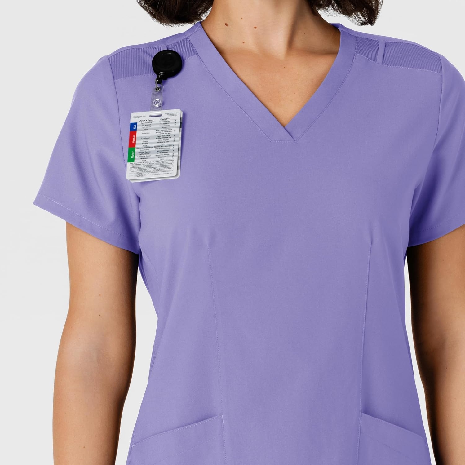 WINK Women’s Women’s Flex-n-reach Side Panel V-neck Scrub Top(Iris Purple)