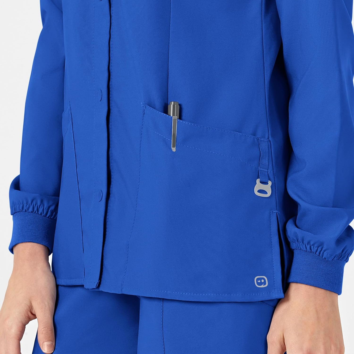 Wink W123 Women’s Crew Neck Warm Up Jacket(Royal)