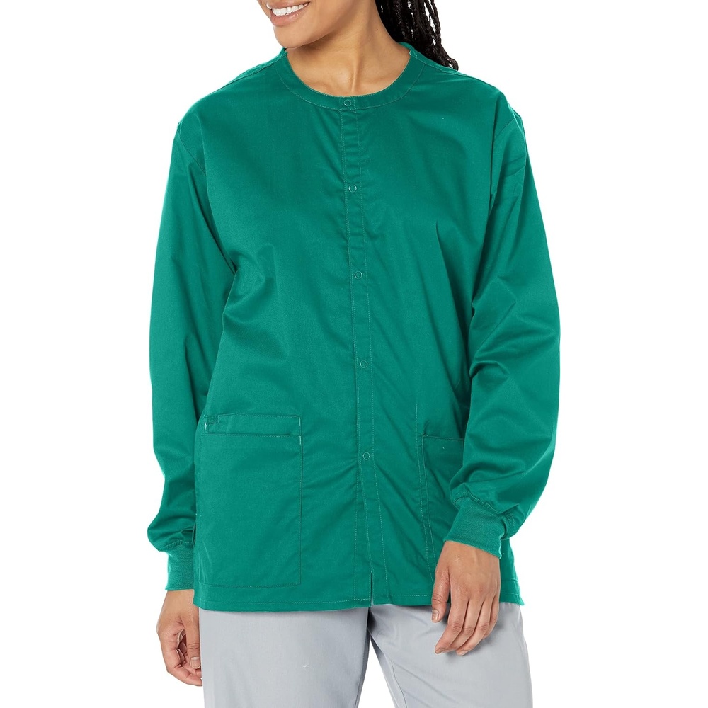 WonderWink Unisex Adult Unisex Snap Front Jacket(Hunter)