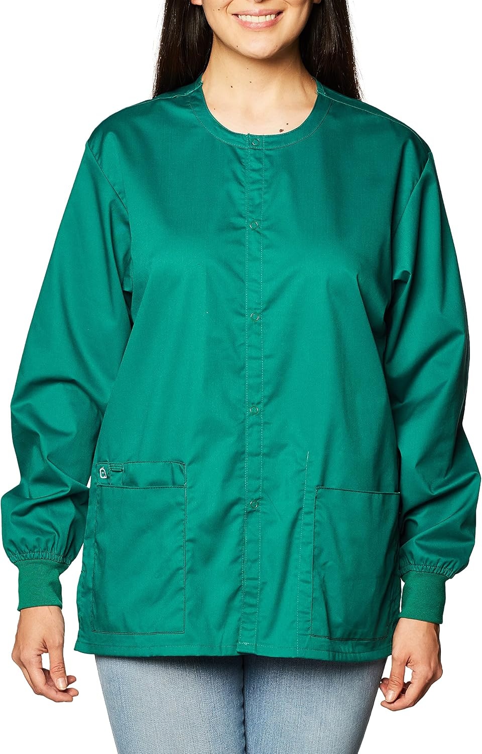 WonderWink Unisex Adult Unisex Snap Front Jacket(Hunter)