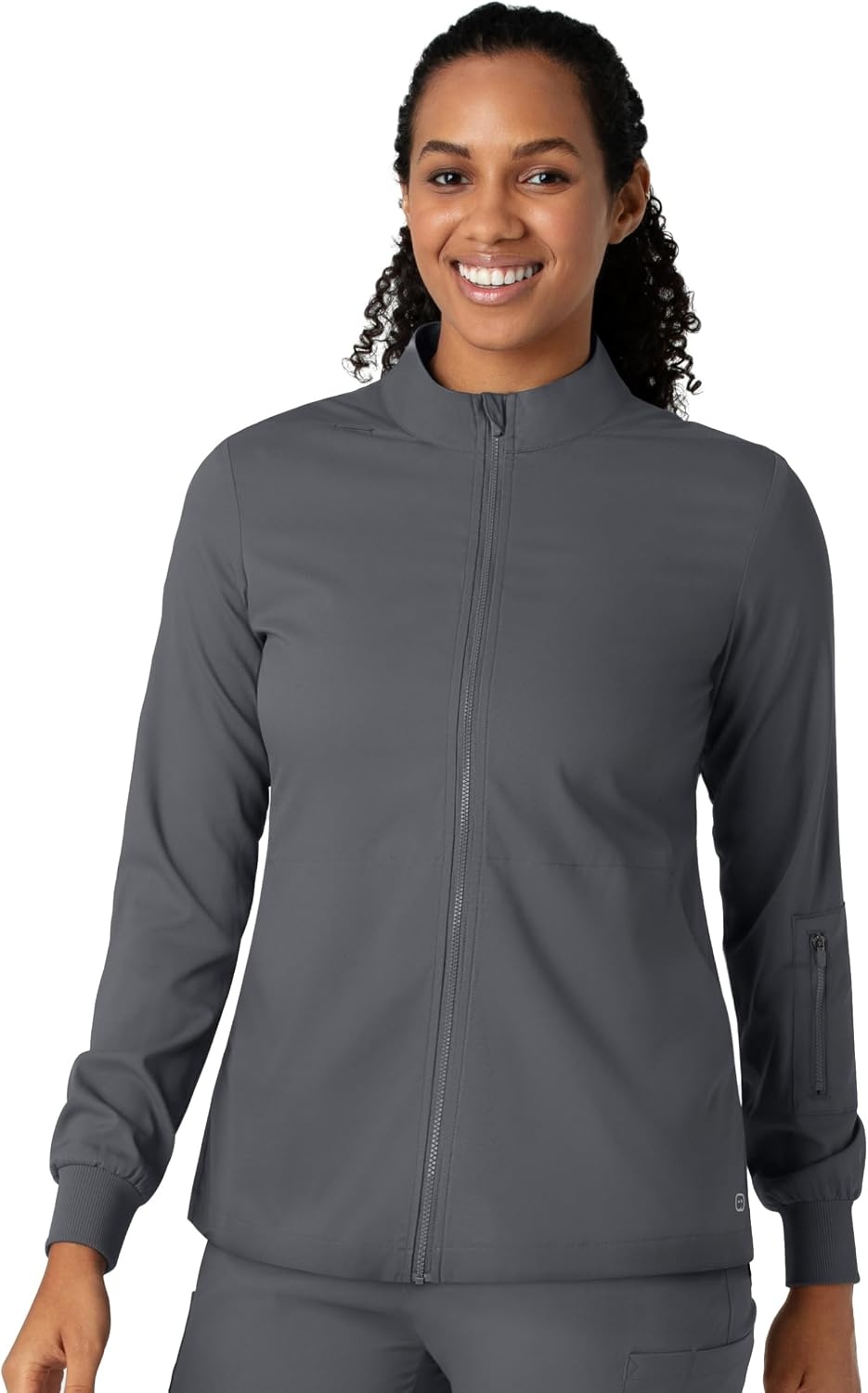 WINK Boundless Women’s Warm Up Scrub Jacket(Pewter)