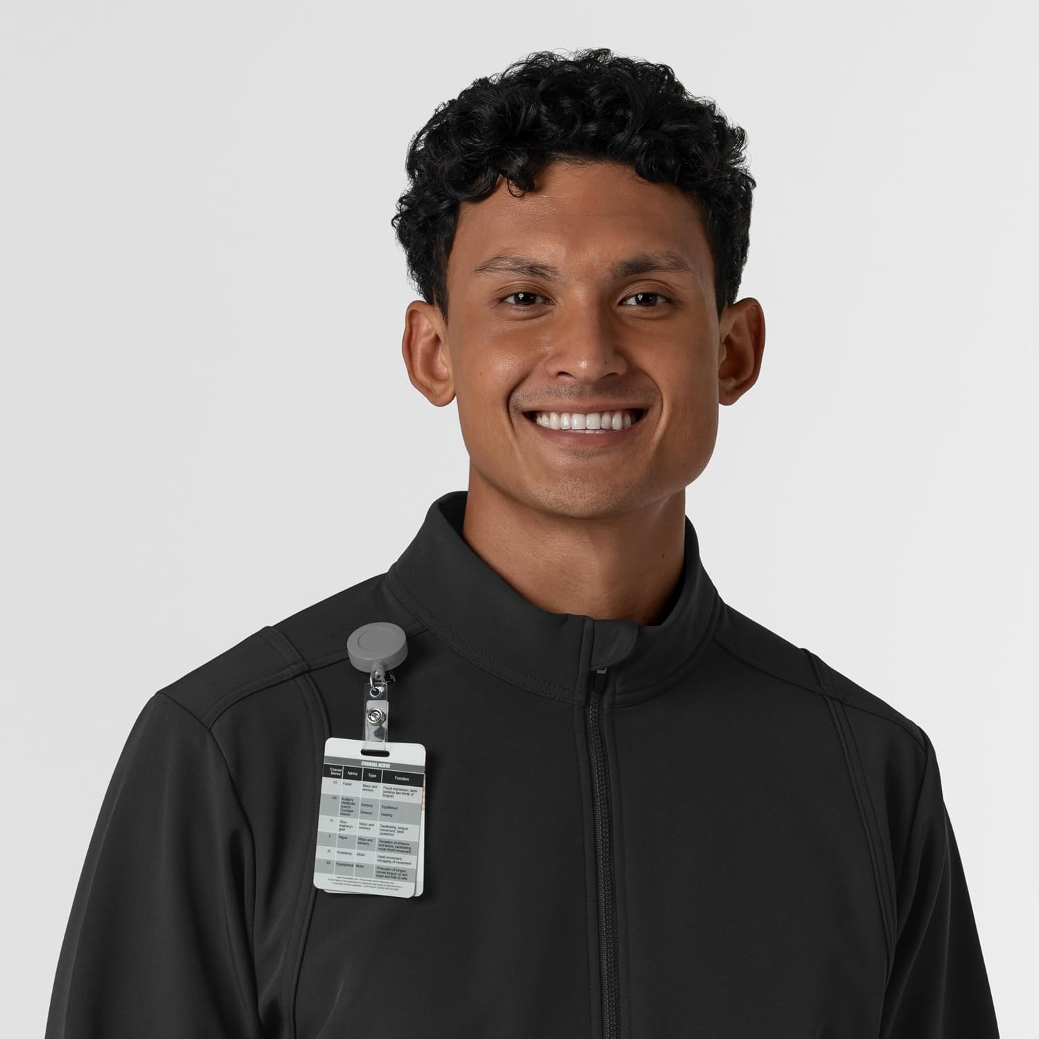 WINK Men’s Men’s Soft Shell Scrub Jacket(Black)