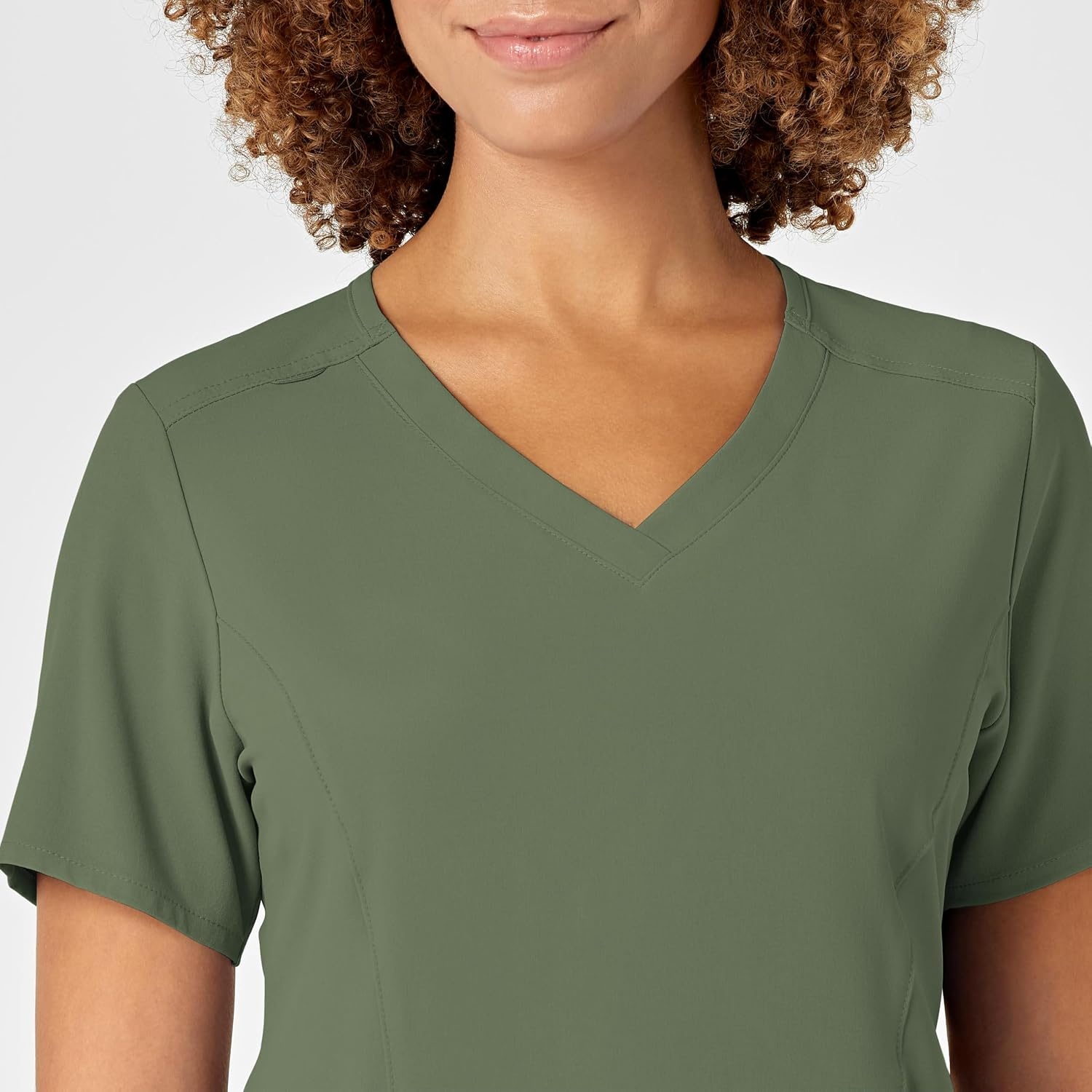 WonderWink Renew Women’s V-Neck Scrub Top, Olive, XS