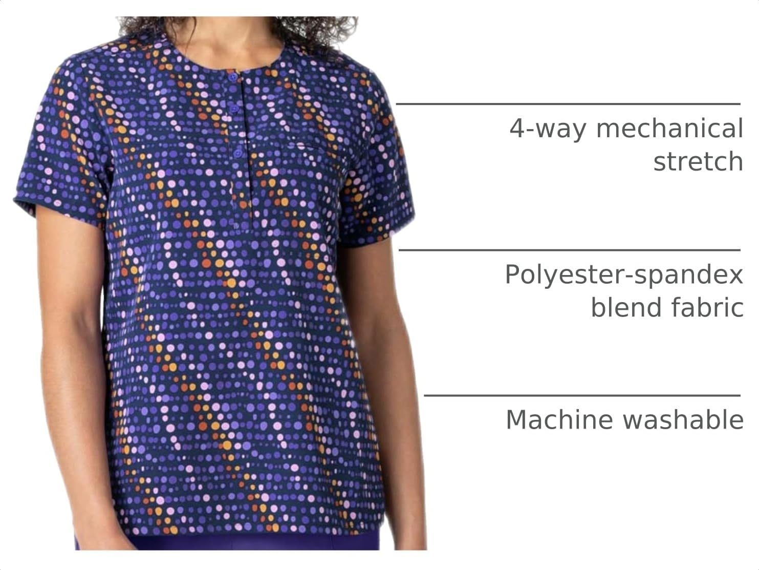 WonderWink Women’s Scrub Top(Digital Drops)