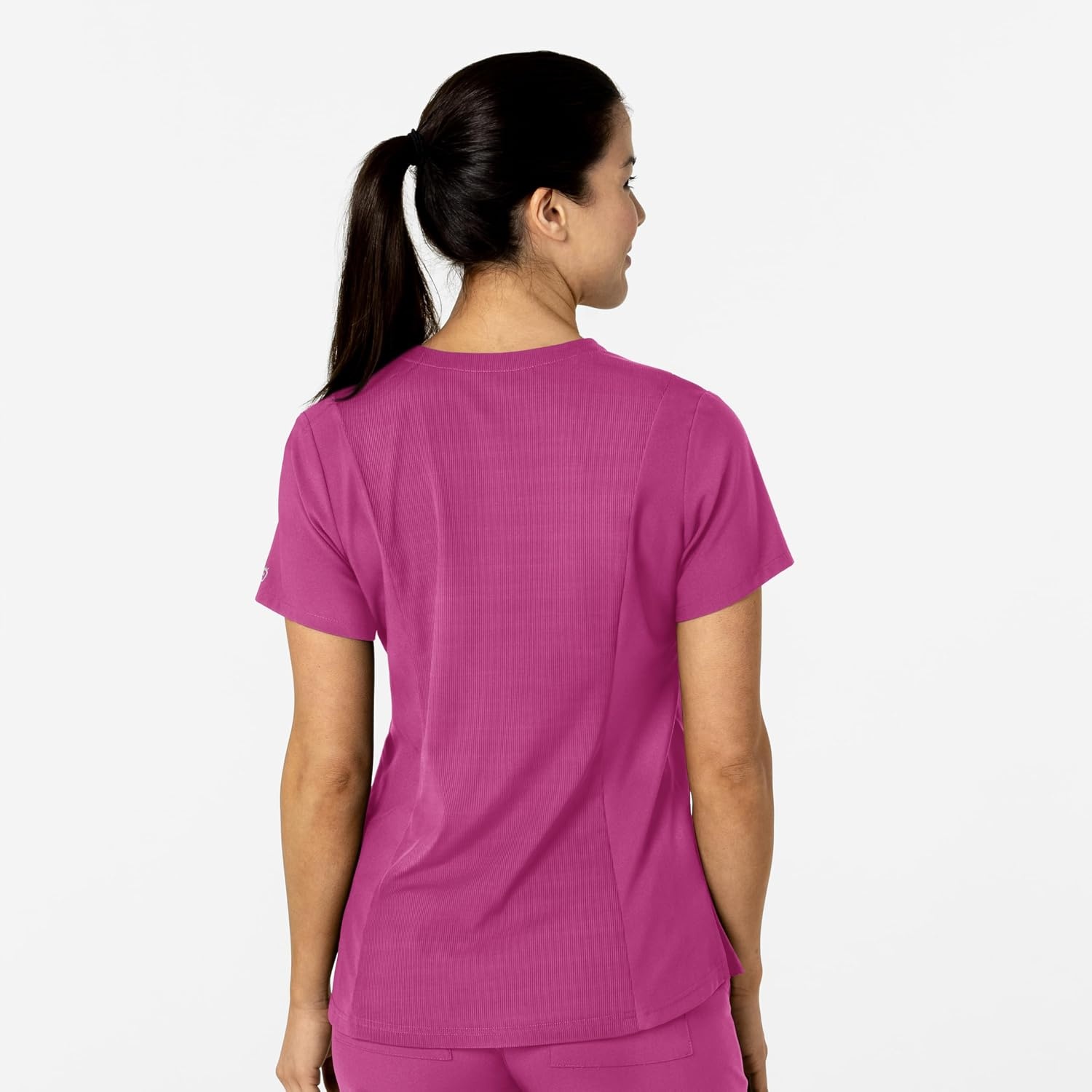 Wink W123 Women’s Flex-n-Reach V-Neck Scrub Top – Raspberry, S