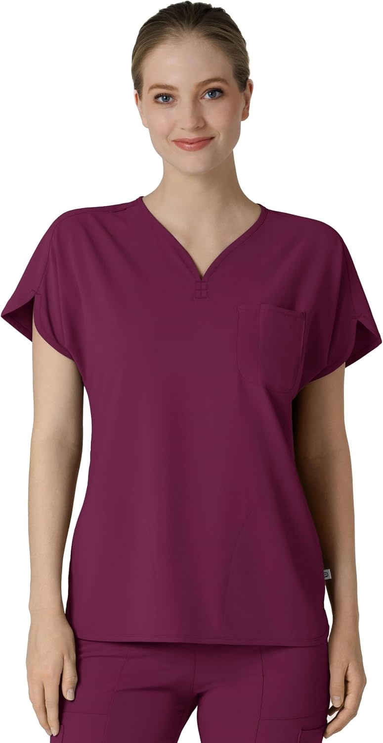 Wink Renew Women’s Dolman Scrub Top(Wine)