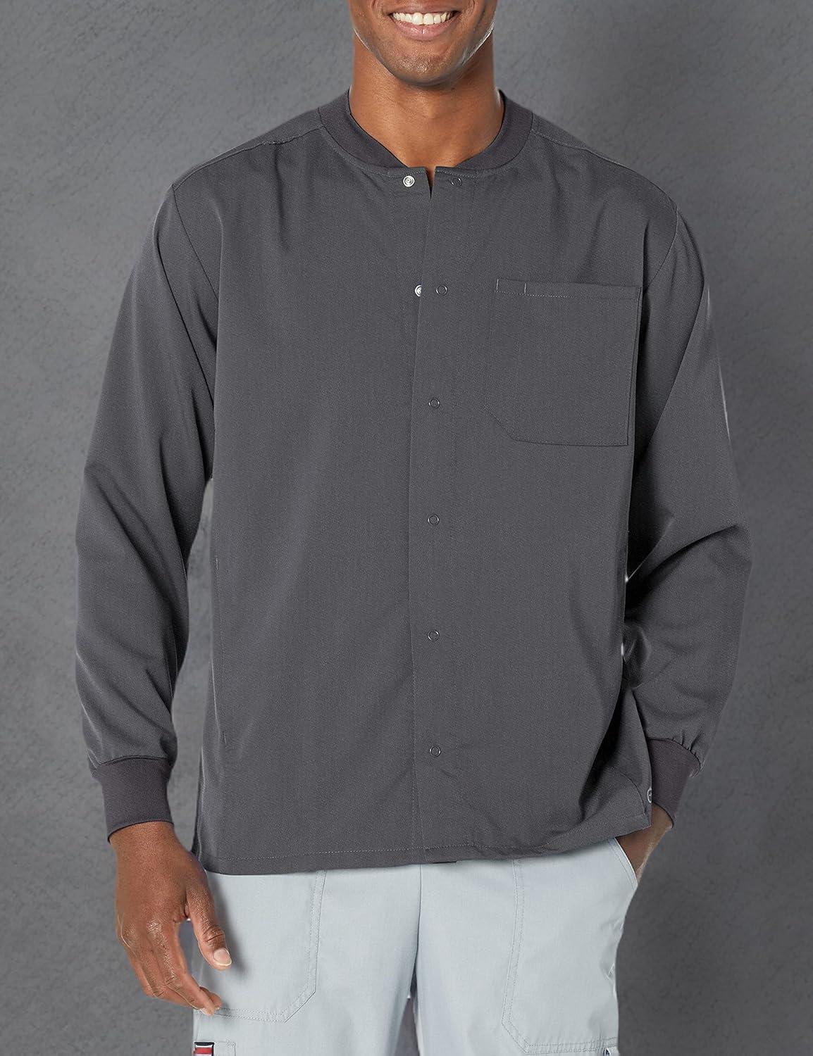 WonderWink Mens Warm-up Jacket(Pewter)