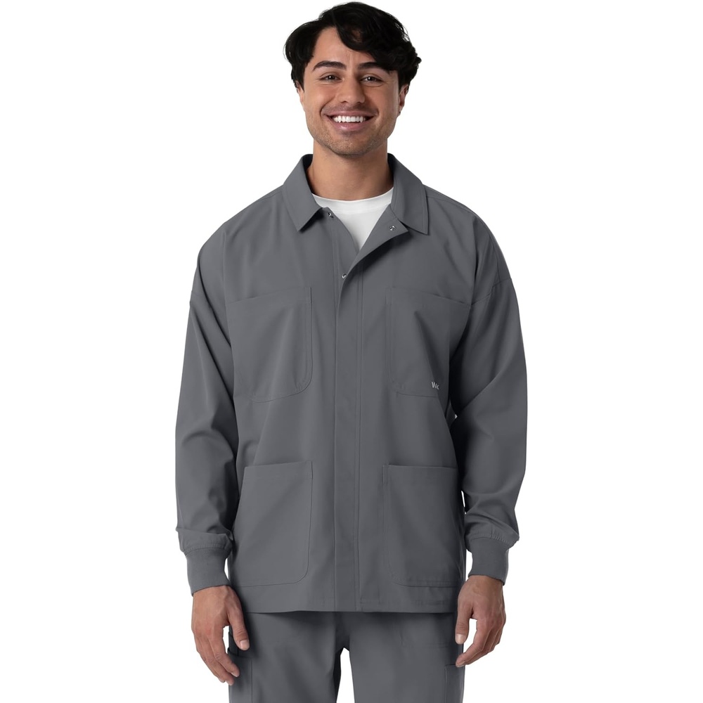 WINK Boundless Men’s Warm Up Scrub Jacket(Pewter)