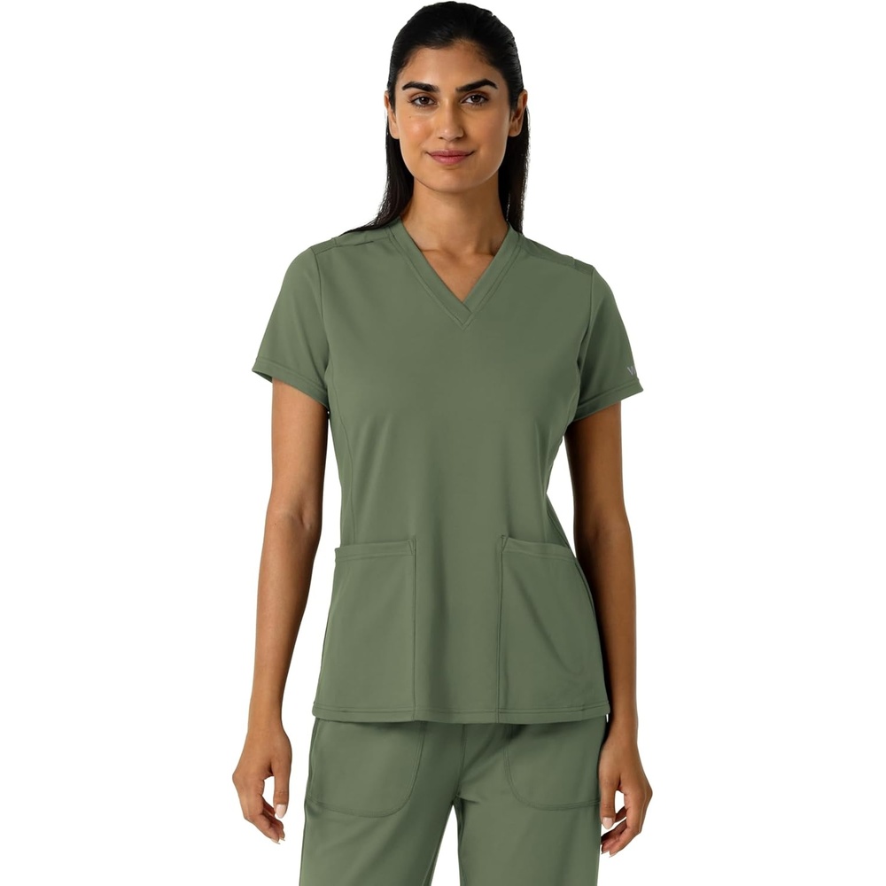 Wink Women’s Women’s 2-Pocket Scrub Top(Olive)