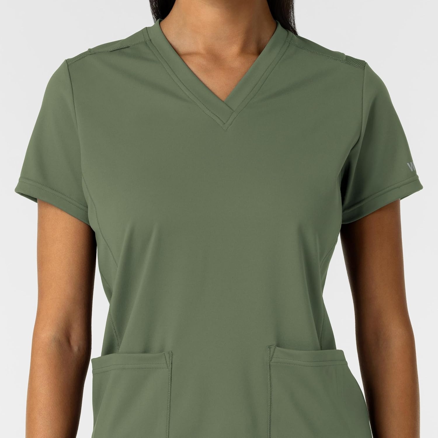 Wink Women’s Women’s 2-Pocket Scrub Top(Olive)