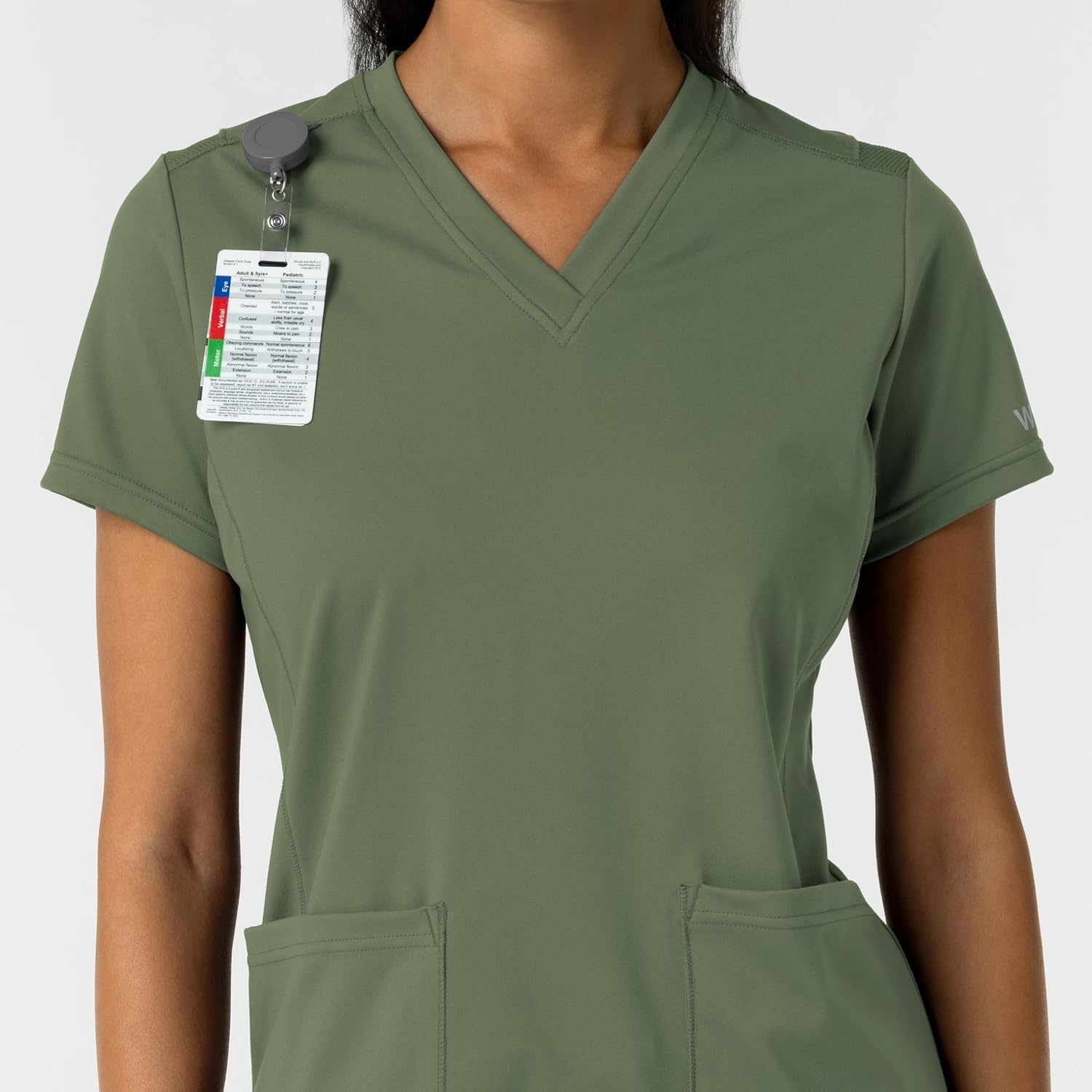 Wink Women’s Women’s 2-Pocket Scrub Top(Olive)