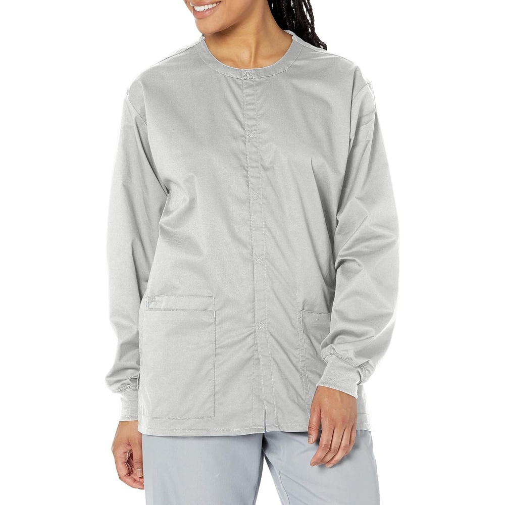 WonderWink Unisex Adult Unisex Snap Front Jacket(Grey)