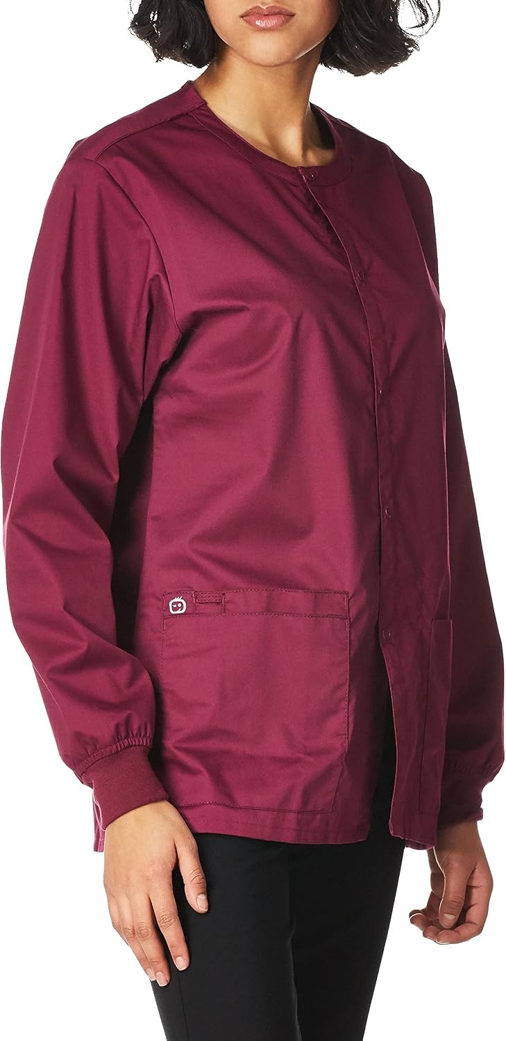 Wink Unisex Adult Snap Front Jacket(Wine)