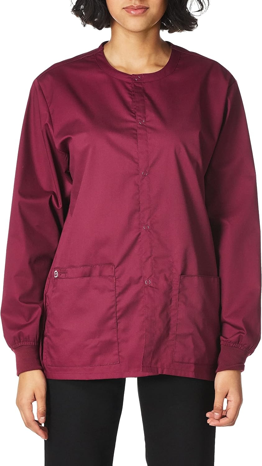 Wink Unisex Adult Snap Front Jacket(Wine)
