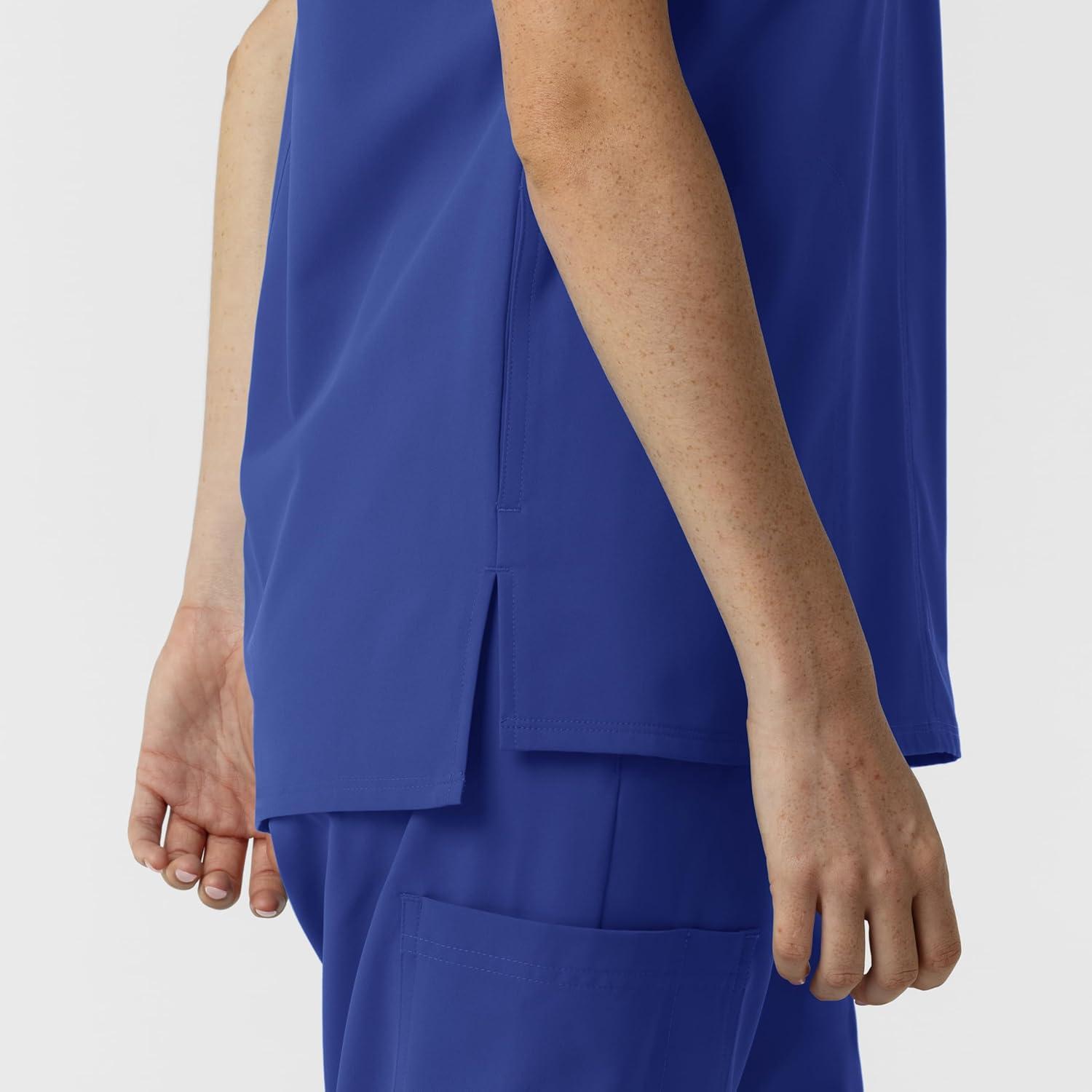 Wink Women’s Women’s Drop Shoulder Tunic Scrub Top(Galaxy Blue)
