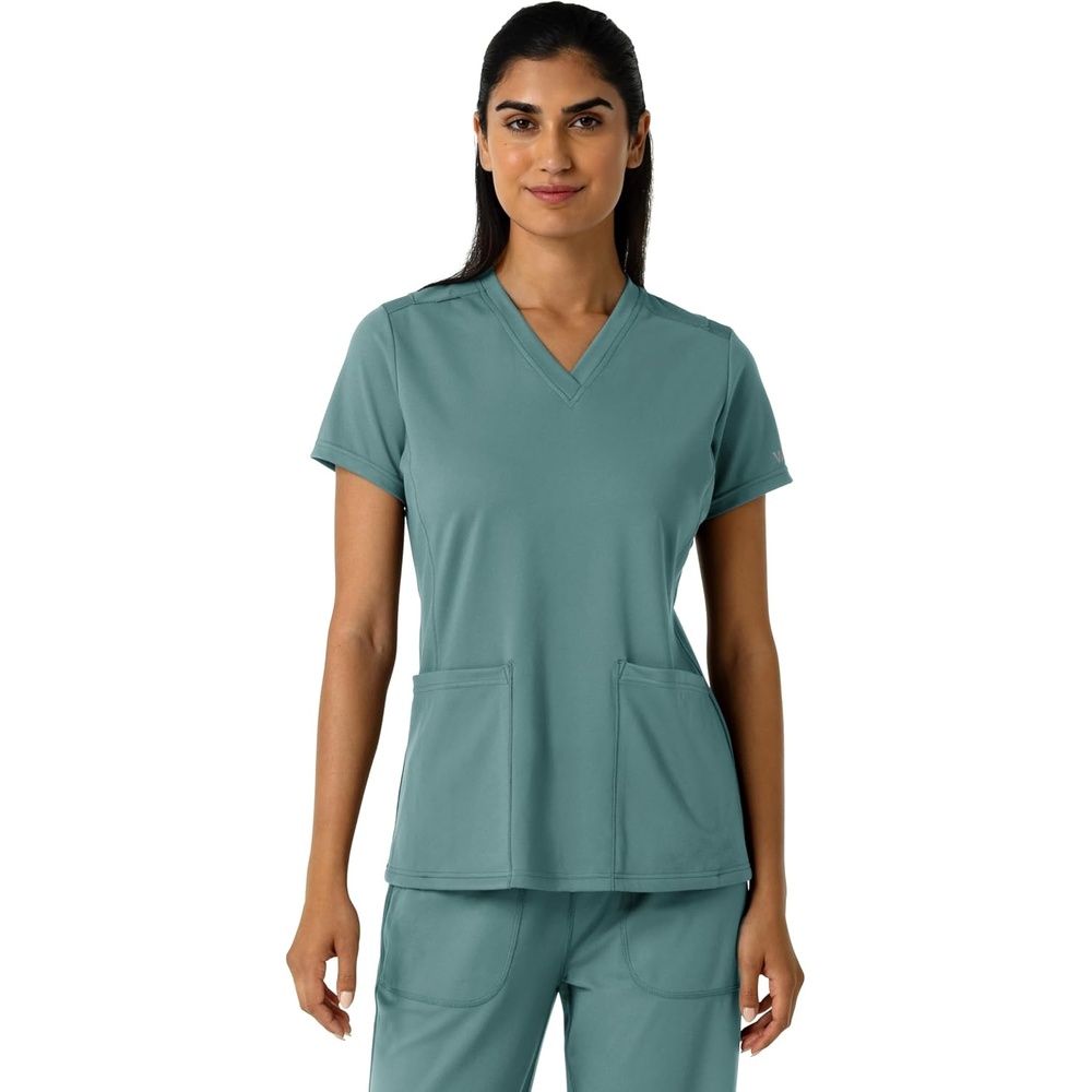Wink Women’s Women’s 2-Pocket Scrub Top(Vintage Teal)