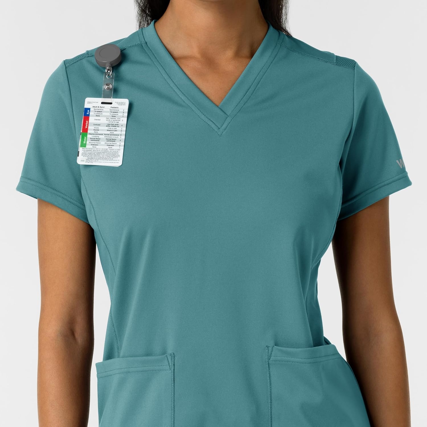 Wink Women’s Women’s 2-Pocket Scrub Top(Vintage Teal)