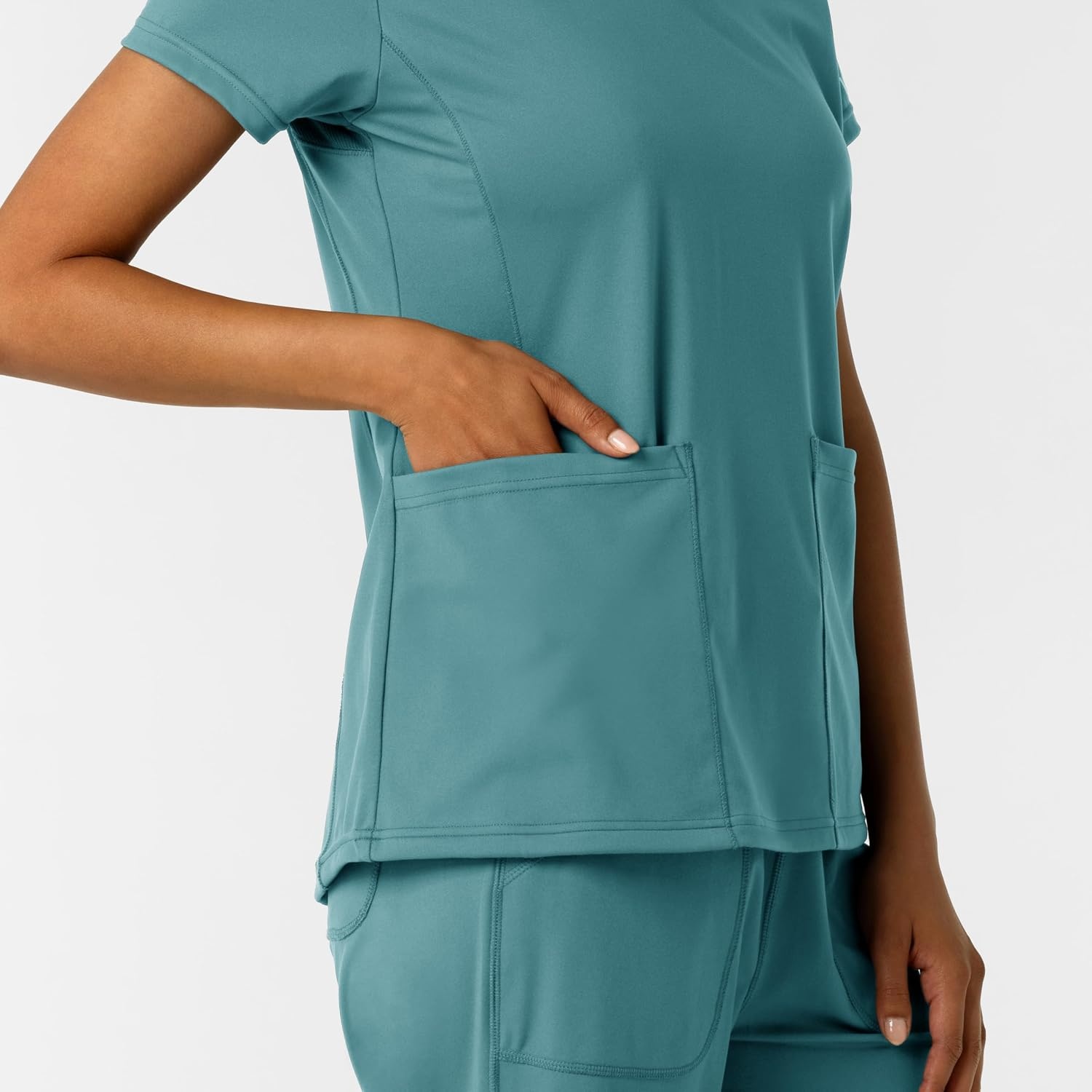 Wink Women’s Women’s 2-Pocket Scrub Top(Vintage Teal)