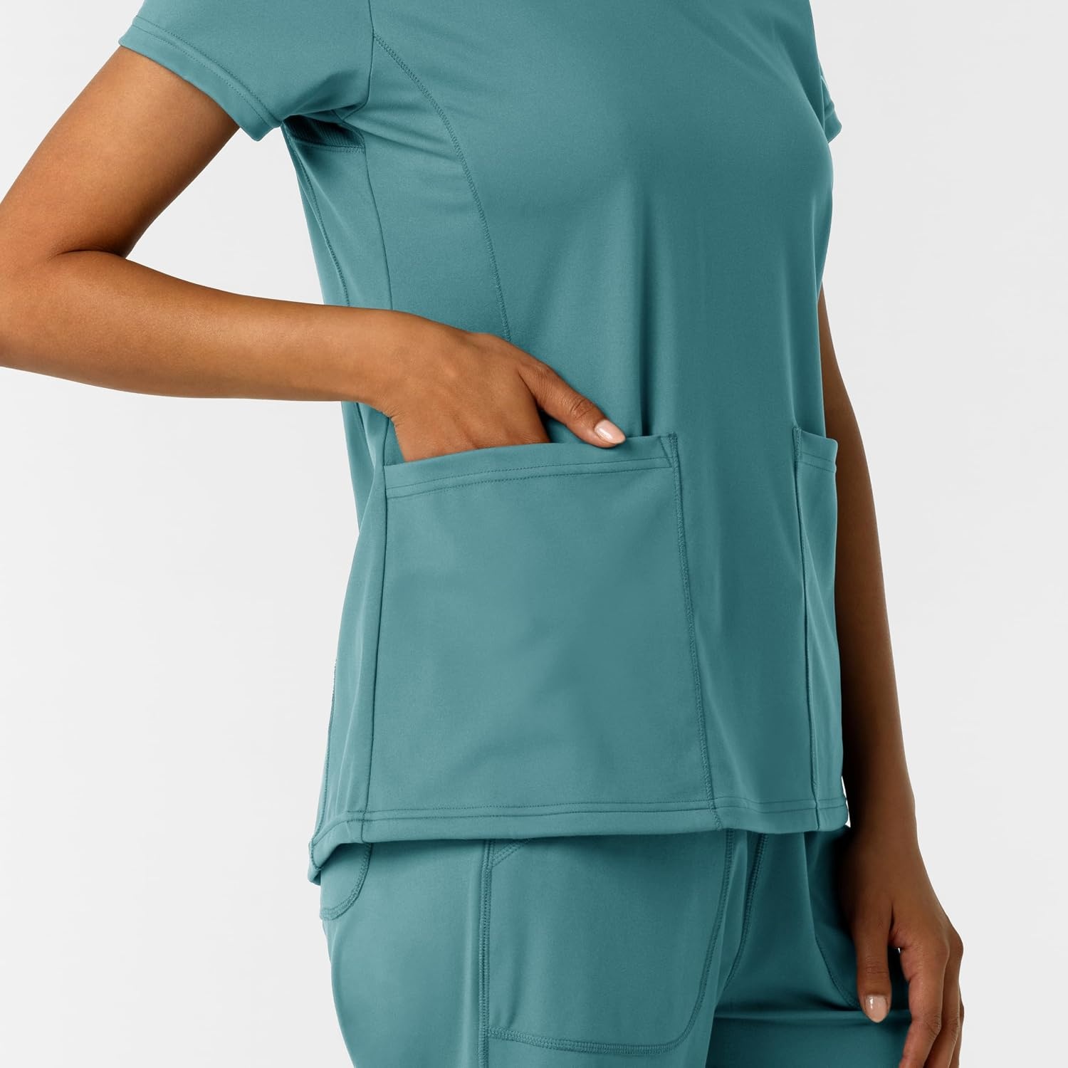 Wink Women’s Women’s 2-Pocket Scrub Top(Vintage Teal)