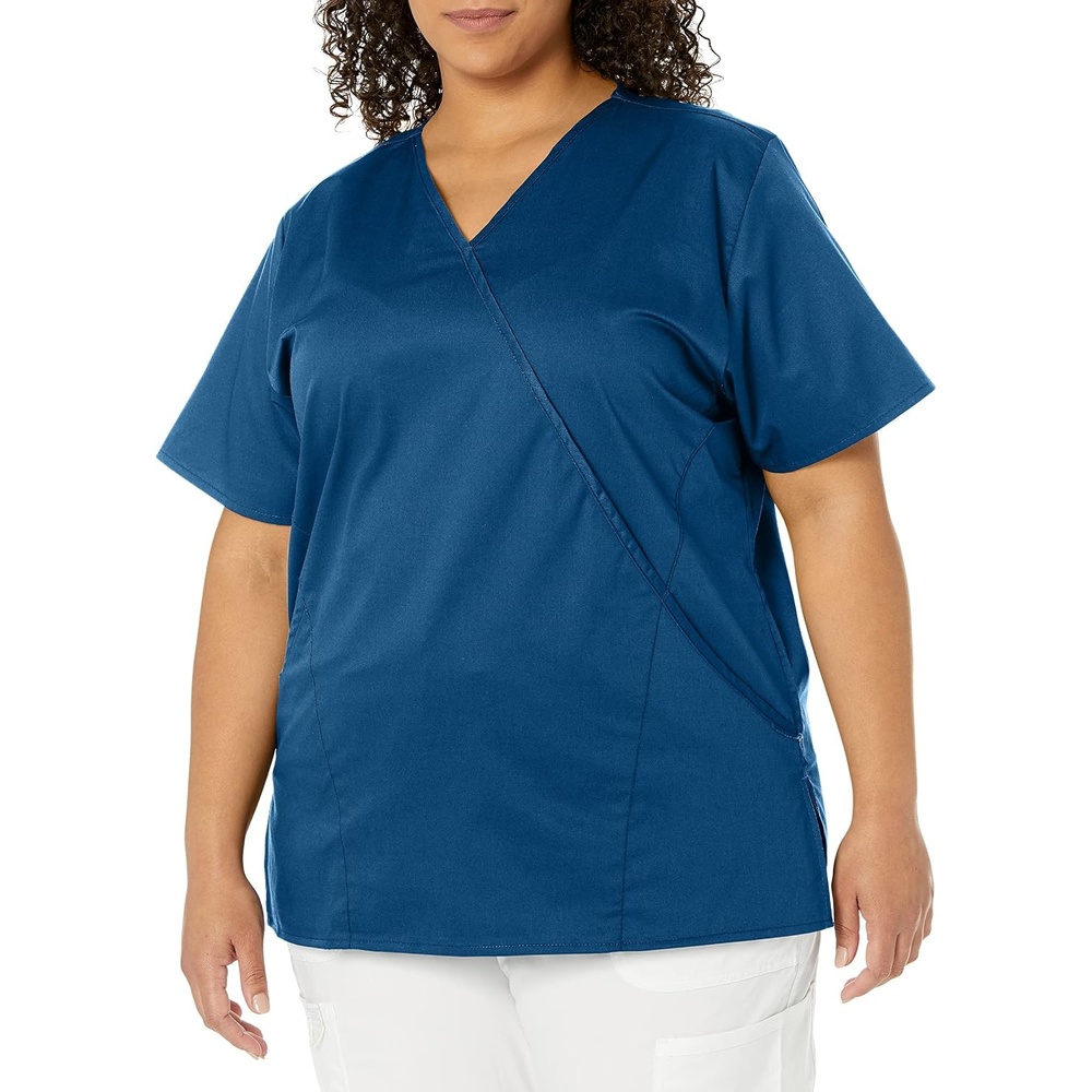 Wink W123 Women’s Mock Wrap Scrub Top(Caribbean)
