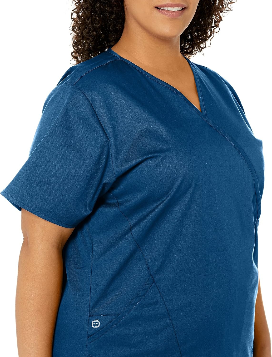 Wink W123 Women’s Mock Wrap Scrub Top(Caribbean)