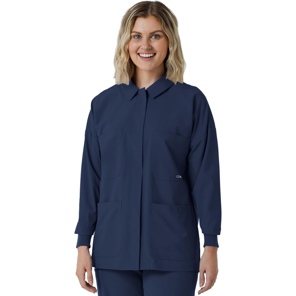 WINK Women’s Women’s Scrub Shirt Jacket(Navy)