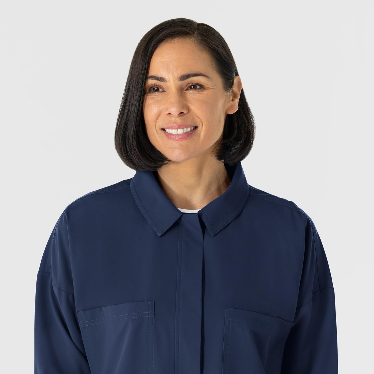 WINK Women’s Women’s Scrub Shirt Jacket(Navy)