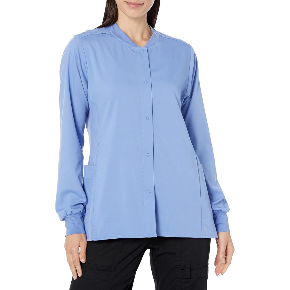 WINK PRO Women’s Snap Front Warm-Up Jacket(Ceil Blue)