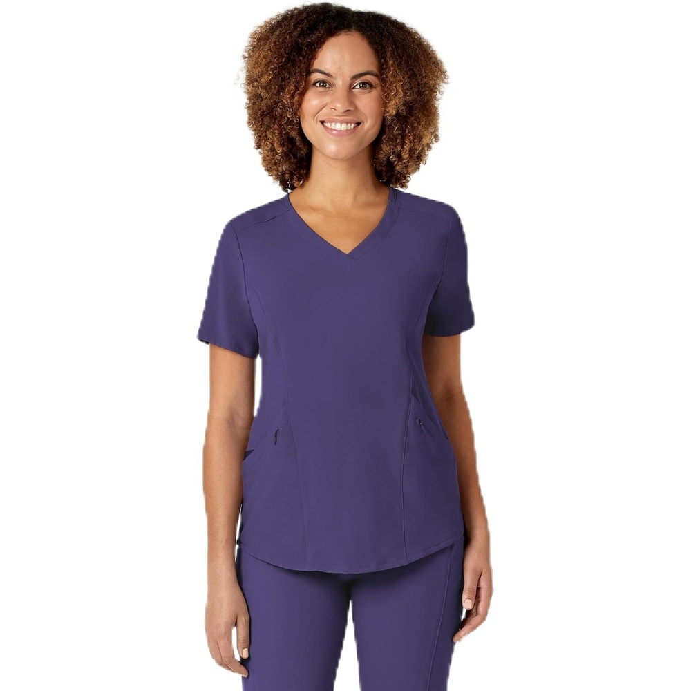 WINK Nova Women’s Flex-n-Reach V-Neck Scrub Top(Grape)