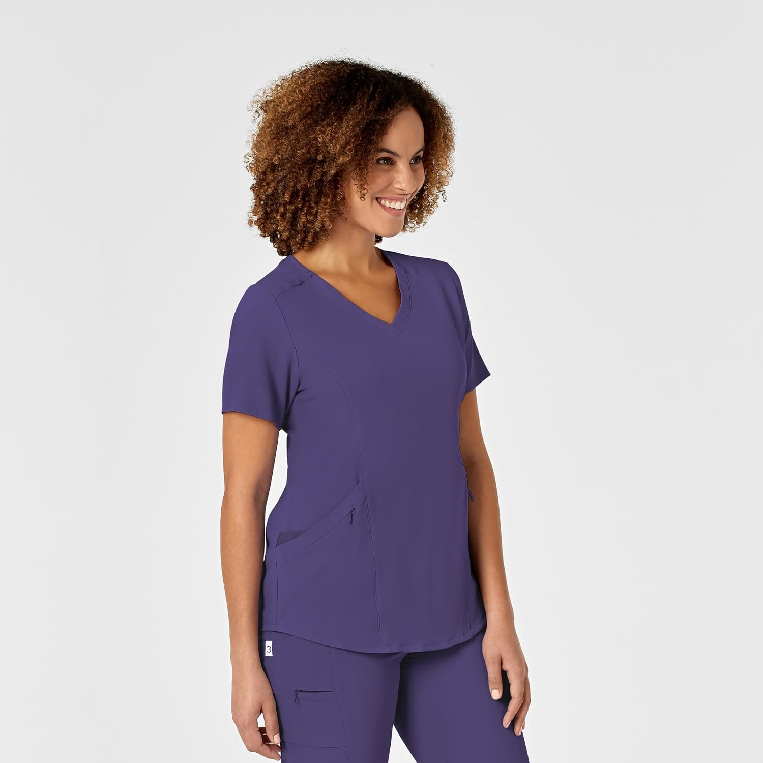 WINK Nova Women’s Flex-n-Reach V-Neck Scrub Top(Grape)