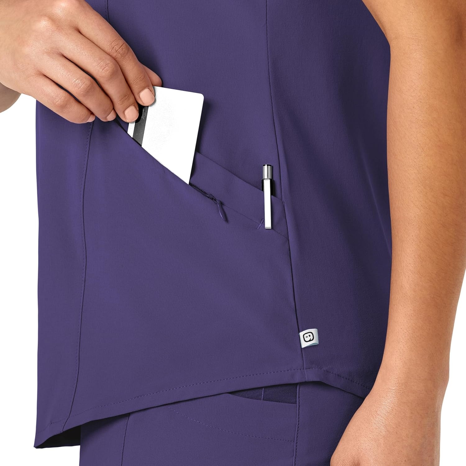 WINK Nova Women’s Flex-n-Reach V-Neck Scrub Top(Grape)
