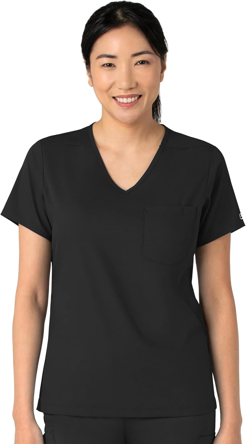 Wink Boundless Women’s Tuck-in Scrub Top(Black)