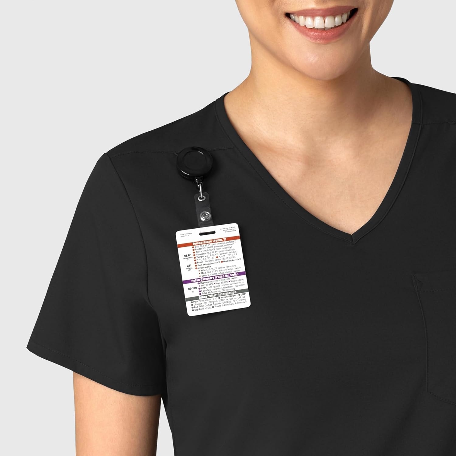 Wink Boundless Women’s Tuck-in Scrub Top(Black)