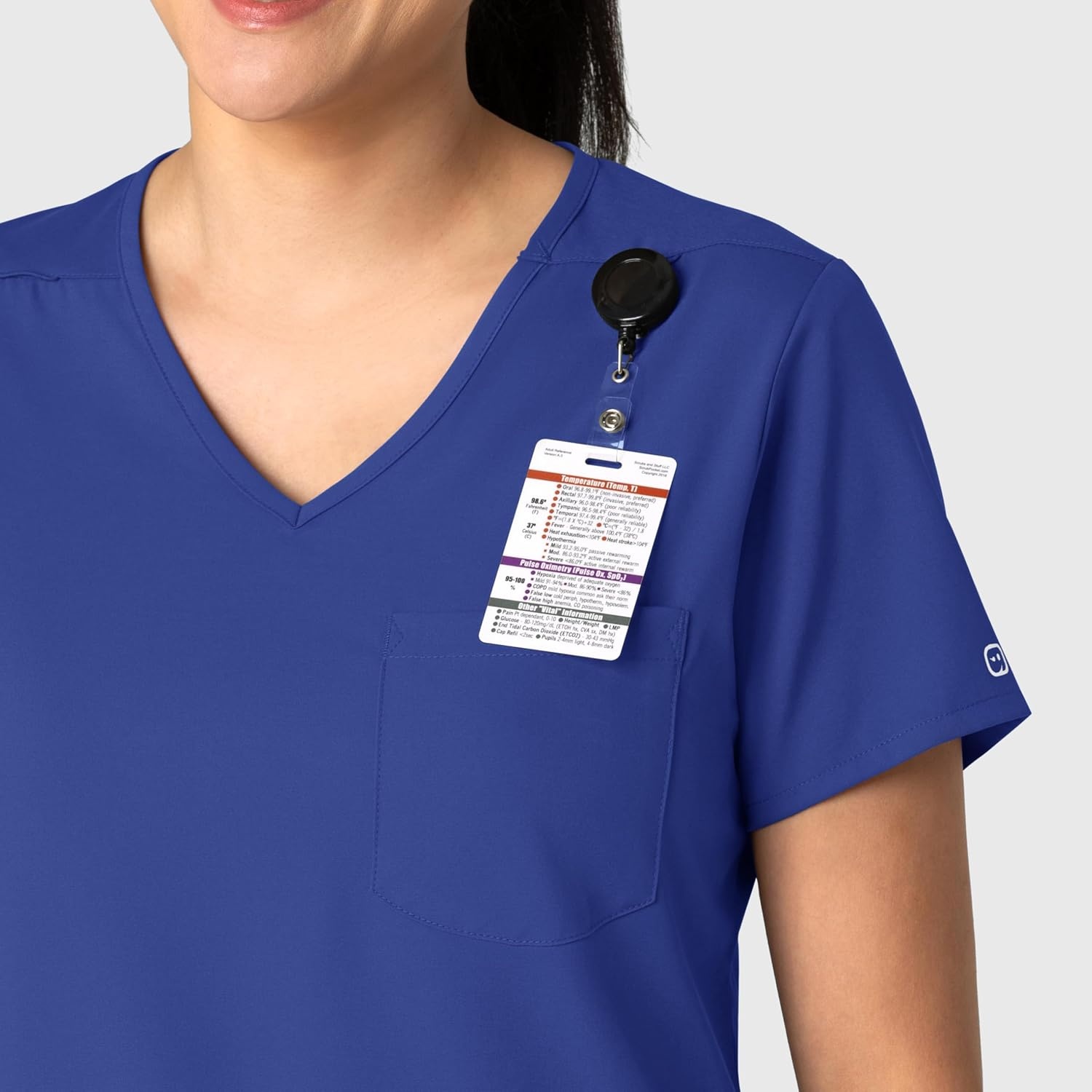 Wink Boundless Women’s Tuck-in Scrub Top(Galaxy Blue)